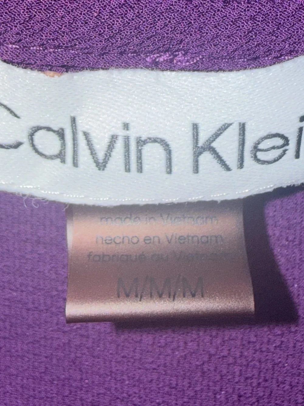 Calvin Klein Deep Purple Short-Sleeve Blouse